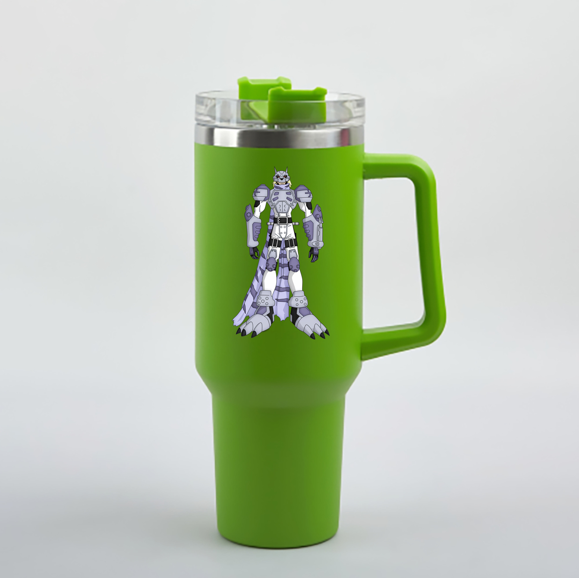（画像用） Digimon デジタルモンスター/デジモン 1200mL車用タンブラー - クリスタルステッカー（プラスチックストロー付き）